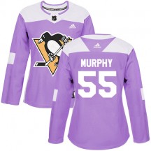 Women's Adidas Pittsburgh Penguins Larry Murphy Purple Fights Cancer Practice Jersey - Authentic