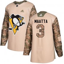 Men's Adidas Pittsburgh Penguins Olli Maatta Camo Veterans Day Practice Jersey - Authentic