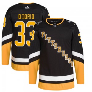 Youth Adidas Pittsburgh Penguins Alex D'Orio Black 2021/22 Alternate Primegreen Pro Player Jersey - Authentic