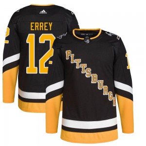 Youth Adidas Pittsburgh Penguins Bob Errey Black 2021/22 Alternate Primegreen Pro Player Jersey - Authentic