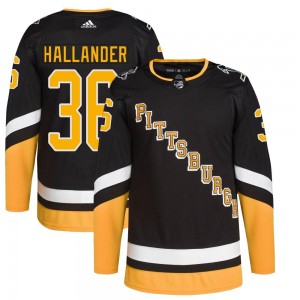 Youth Adidas Pittsburgh Penguins Filip Hallander Black 2021/22 Alternate Primegreen Pro Player Jersey - Authentic