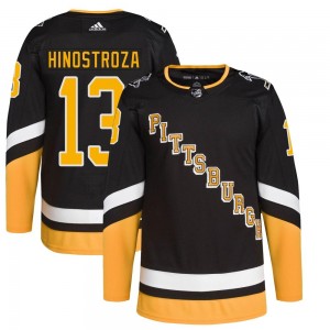 Youth Adidas Pittsburgh Penguins Vinnie Hinostroza Black 2021/22 Alternate Primegreen Pro Player Jersey - Authentic