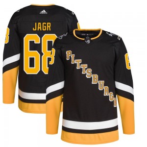 Youth Adidas Pittsburgh Penguins Jaromir Jagr Black 2021/22 Alternate Primegreen Pro Player Jersey - Authentic