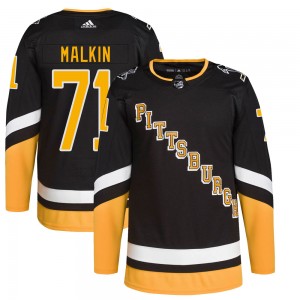 Youth Adidas Pittsburgh Penguins Evgeni Malkin Black 2021/22 Alternate Primegreen Pro Player Jersey - Authentic