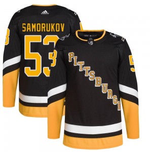 Youth Adidas Pittsburgh Penguins Dmitri Samorukov Black 2021/22 Alternate Primegreen Pro Player Jersey - Authentic