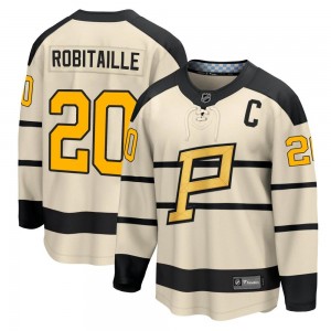Men's Fanatics Branded Pittsburgh Penguins Luc Robitaille Cream 2023 Winter Classic Jersey -