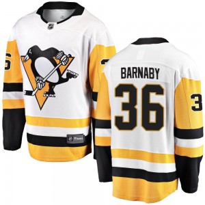 Youth Fanatics Branded Pittsburgh Penguins Matthew Barnaby White Away Jersey - Breakaway