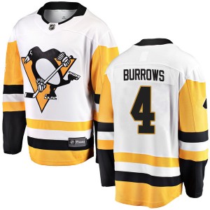 Youth Fanatics Branded Pittsburgh Penguins Dave Burrows White Away Jersey - Breakaway