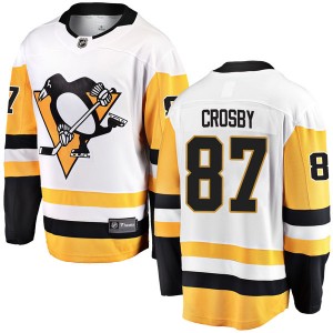 Youth Fanatics Branded Pittsburgh Penguins Sidney Crosby White Away Jersey - Breakaway