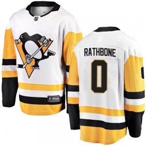 Youth Fanatics Branded Pittsburgh Penguins Jack Rathbone White Away Jersey - Breakaway