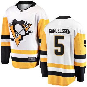 Youth Fanatics Branded Pittsburgh Penguins Ulf Samuelsson White Away Jersey - Breakaway