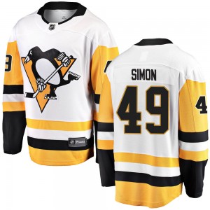 Youth Fanatics Branded Pittsburgh Penguins Dominik Simon White Away Jersey - Breakaway