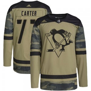 Youth Adidas Pittsburgh Penguins Jeff Carter Camo Military Appreciation Practice Jersey - Authentic