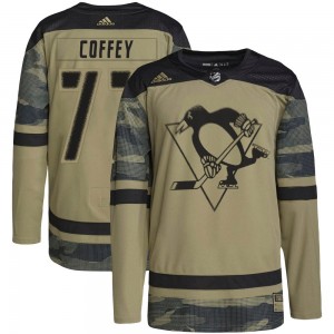 Youth Adidas Pittsburgh Penguins Paul Coffey Camo Military Appreciation Practice Jersey - Authentic