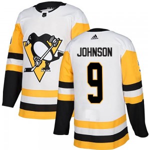 Youth Adidas Pittsburgh Penguins Mark Johnson White Away Jersey - Authentic