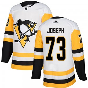 Youth Adidas Pittsburgh Penguins Pierre-Olivier Joseph White Away Jersey - Authentic