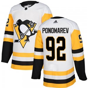 Youth Adidas Pittsburgh Penguins Vasily Ponomarev White Away Jersey - Authentic