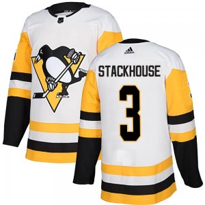 Youth Adidas Pittsburgh Penguins Ron Stackhouse White Away Jersey - Authentic