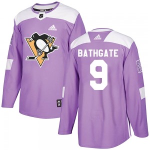Men's Adidas Pittsburgh Penguins Andy Bathgate Purple Fights Cancer Practice Jersey - Authentic
