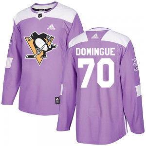 Men's Adidas Pittsburgh Penguins Louis Domingue Purple Fights Cancer Practice Jersey - Authentic