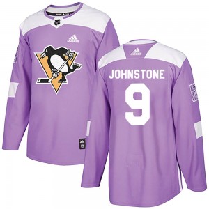 Men's Adidas Pittsburgh Penguins Marc Johnstone Purple Fights Cancer Practice Jersey - Authentic