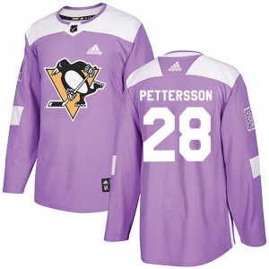 Men's Adidas Pittsburgh Penguins Marcus Pettersson Purple Fights Cancer Practice Jersey - Authentic