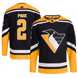 Youth Adidas Pittsburgh Penguins Jim Paek Black Reverse Retro 2.0 Jersey - Authentic