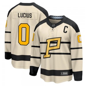 Youth Fanatics Branded Pittsburgh Penguins Cruz Lucius Cream 2023 Winter Classic Jersey - Breakaway