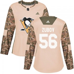 Women's Adidas Pittsburgh Penguins Sergei Zubov Camo Veterans Day Practice Jersey - Authentic
