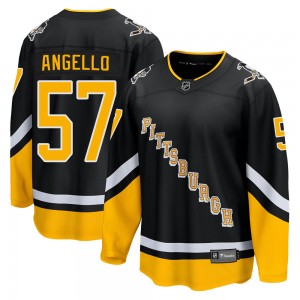 Men's Fanatics Branded Pittsburgh Penguins Anthony Angello Black 2021/22 Alternate Breakaway Player Jersey - Premier