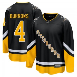 Men's Fanatics Branded Pittsburgh Penguins Dave Burrows Black 2021/22 Alternate Breakaway Player Jersey - Premier