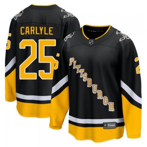 Men's Fanatics Branded Pittsburgh Penguins Randy Carlyle Black 2021/22 Alternate Breakaway Player Jersey - Premier