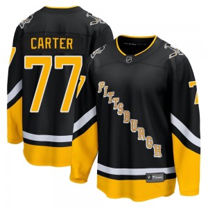 Men's Fanatics Branded Pittsburgh Penguins Jeff Carter Black 2021/22 Alternate Breakaway Player Jersey - Premier