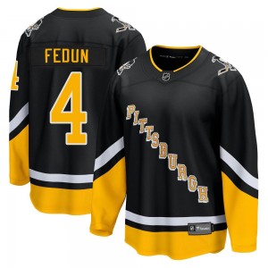 Men's Fanatics Branded Pittsburgh Penguins Taylor Fedun Black 2021/22 Alternate Breakaway Player Jersey - Premier
