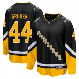 Men's Fanatics Branded Pittsburgh Penguins Jonathan Gruden Black 2021/22 Alternate Breakaway Player Jersey - Premier
