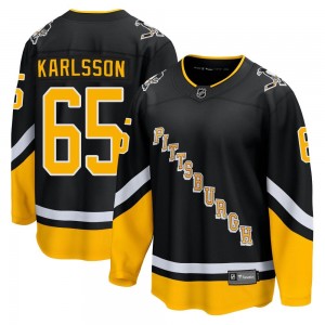 Men's Fanatics Branded Pittsburgh Penguins Erik Karlsson Black 2021/22 Alternate Breakaway Player Jersey - Premier