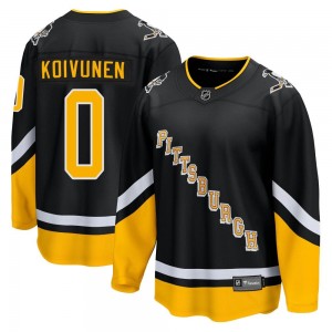 Men's Fanatics Branded Pittsburgh Penguins Ville Koivunen Black 2021/22 Alternate Breakaway Player Jersey - Premier