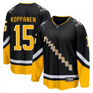 Men's Fanatics Branded Pittsburgh Penguins Joona Koppanen Black 2021/22 Alternate Breakaway Player Jersey - Premier