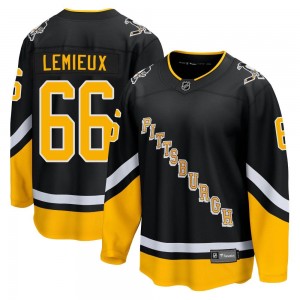 Men's Fanatics Branded Pittsburgh Penguins Mario Lemieux Black 2021/22 Alternate Breakaway Player Jersey - Premier