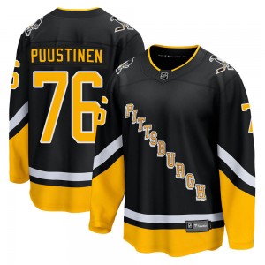 Men's Fanatics Branded Pittsburgh Penguins Valtteri Puustinen Black 2021/22 Alternate Breakaway Player Jersey - Premier