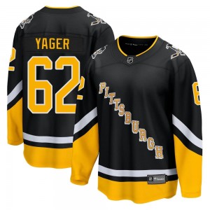 Men's Fanatics Branded Pittsburgh Penguins Brayden Yager Black 2021/22 Alternate Breakaway Player Jersey - Premier