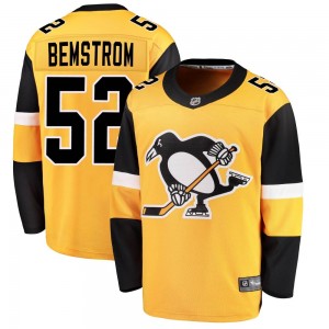 Youth Fanatics Branded Pittsburgh Penguins Emil Bemstrom Gold Alternate Jersey - Breakaway