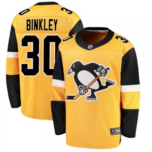 Youth Fanatics Branded Pittsburgh Penguins Les Binkley Gold Alternate Jersey - Breakaway