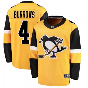 Youth Fanatics Branded Pittsburgh Penguins Dave Burrows Gold Alternate Jersey - Breakaway
