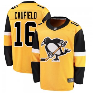 Youth Fanatics Branded Pittsburgh Penguins Jay Caufield Gold Alternate Jersey - Breakaway