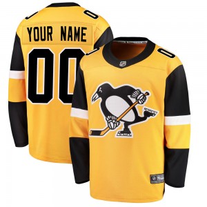 Youth Fanatics Branded Pittsburgh Penguins Custom Gold Custom Alternate Jersey - Breakaway