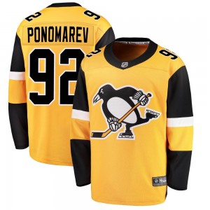Youth Fanatics Branded Pittsburgh Penguins Vasily Ponomarev Gold Alternate Jersey - Breakaway