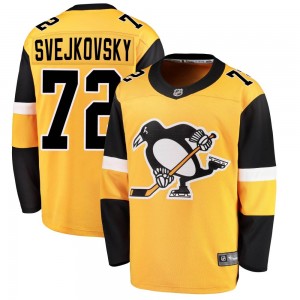 Youth Fanatics Branded Pittsburgh Penguins Lukas Svejkovsky Gold Alternate Jersey - Breakaway