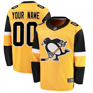 Men's Fanatics Branded Pittsburgh Penguins Custom Gold Custom Alternate Jersey - Breakaway