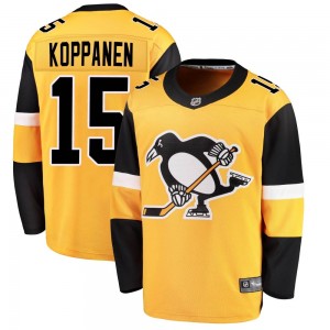 Men's Fanatics Branded Pittsburgh Penguins Joona Koppanen Gold Alternate Jersey - Breakaway